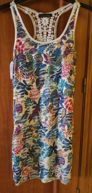 Vestido multicolor estampado