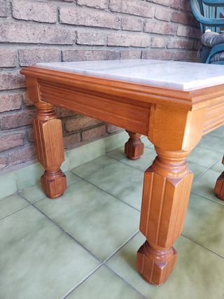 Mesitas auxiliares mármol-madera