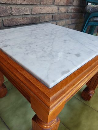 Mesitas auxiliares mármol-madera