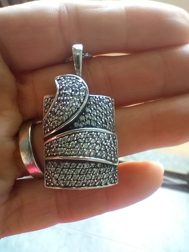 Collana argento strass - elegante