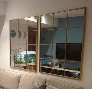 OFERTA 2 Espejos ventana forja industrial 120x90cm