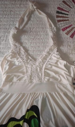 Vestido blanco estampado mariposa