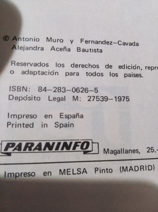 TECNOLOGIA SANITARIA ,1a EDIC. 1975 ,FP1