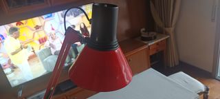 Lámpara flexo roja vintage