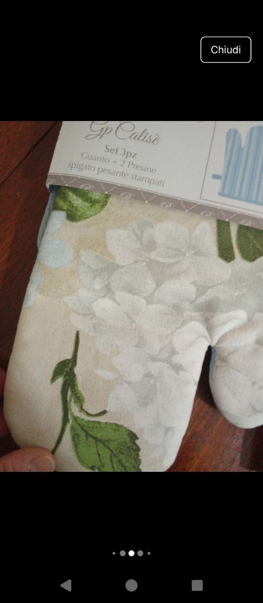 Preziosa - Set 3pz presine + strofinaccio