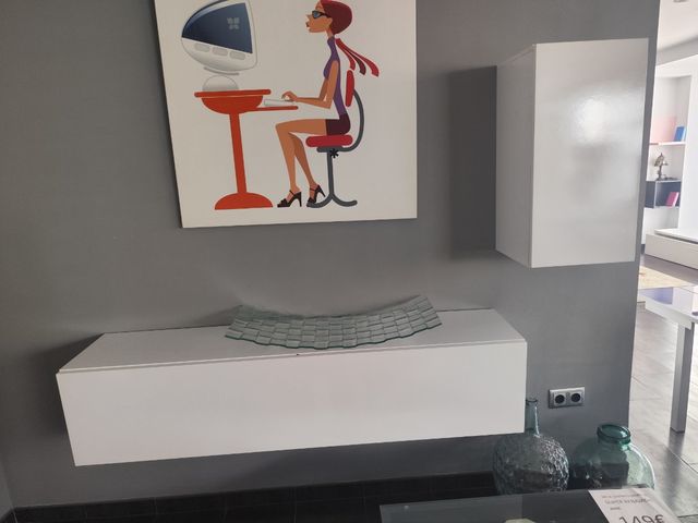 Mueble TV blanco - Moderno NUEVO te lo llevo