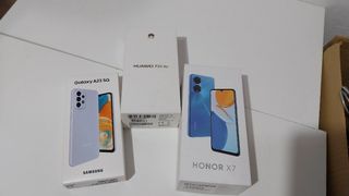 Honor X7, Huawei P20 lite, Samsung A23 5G - scatole