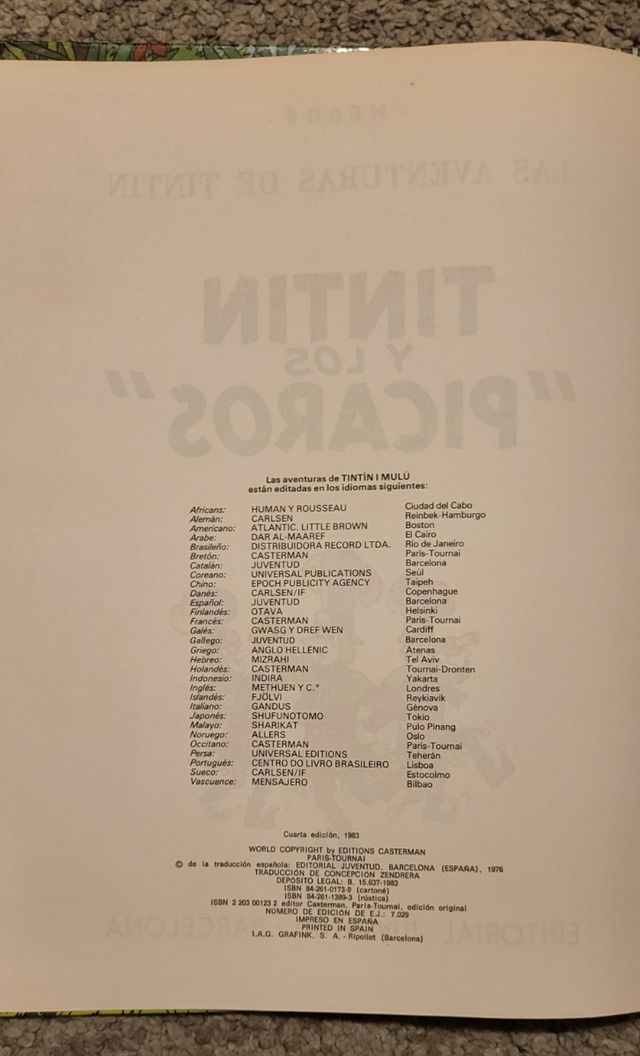 Tintin y los Picaros 