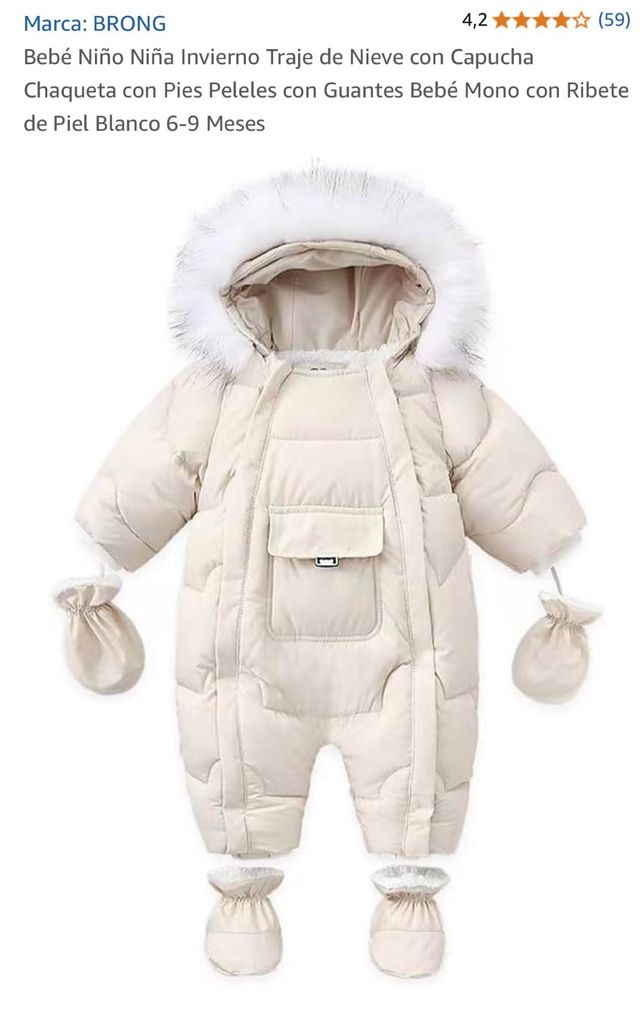 Traje Nieve Bebé 6-9 Meses