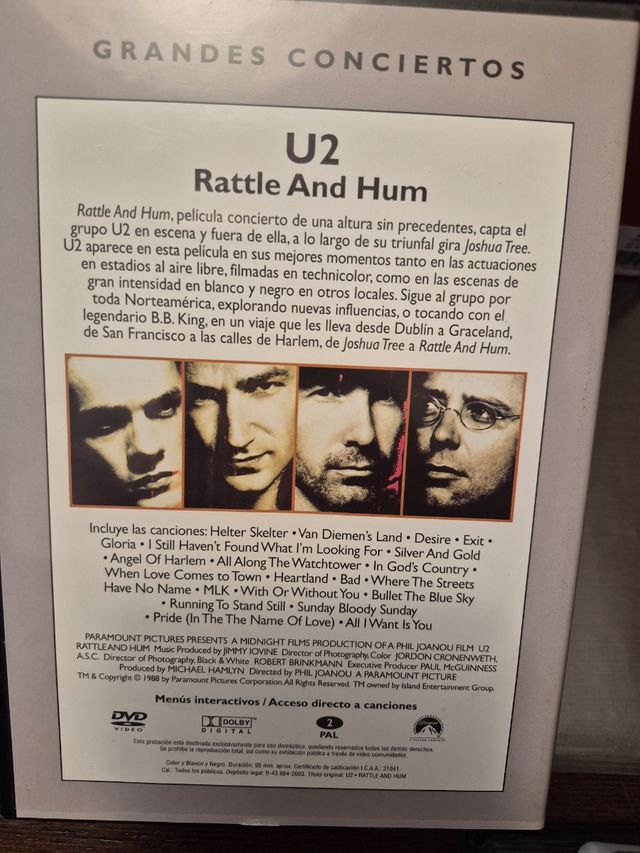 DVD U2 Rattle & Hum 