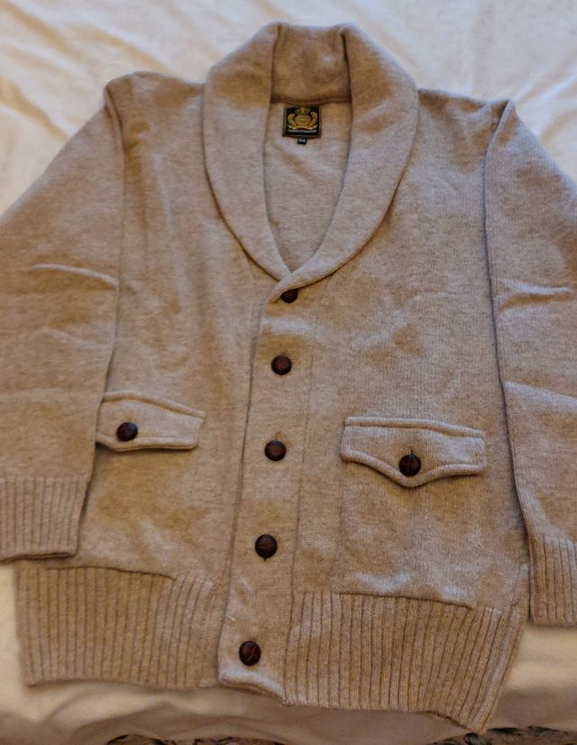 Chaqueta de punto beige