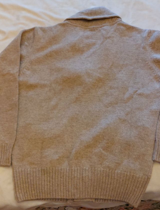 Chaqueta de punto beige