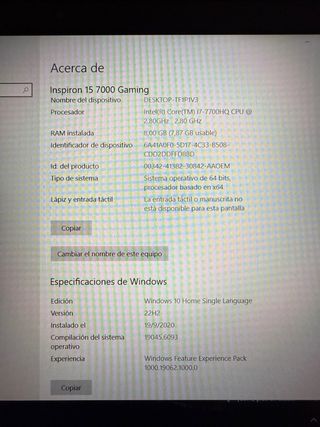 Portátil Dell Gaming 