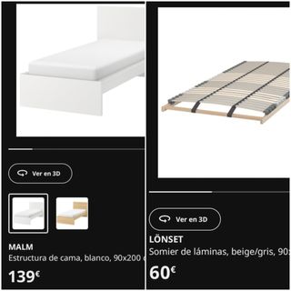 *OFERTA* 90€ CAMA + SOMIER + 2 CAJONES ALMACENAJE