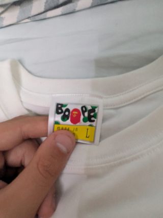 T-Shirt BAPE L Rosa/Bianca