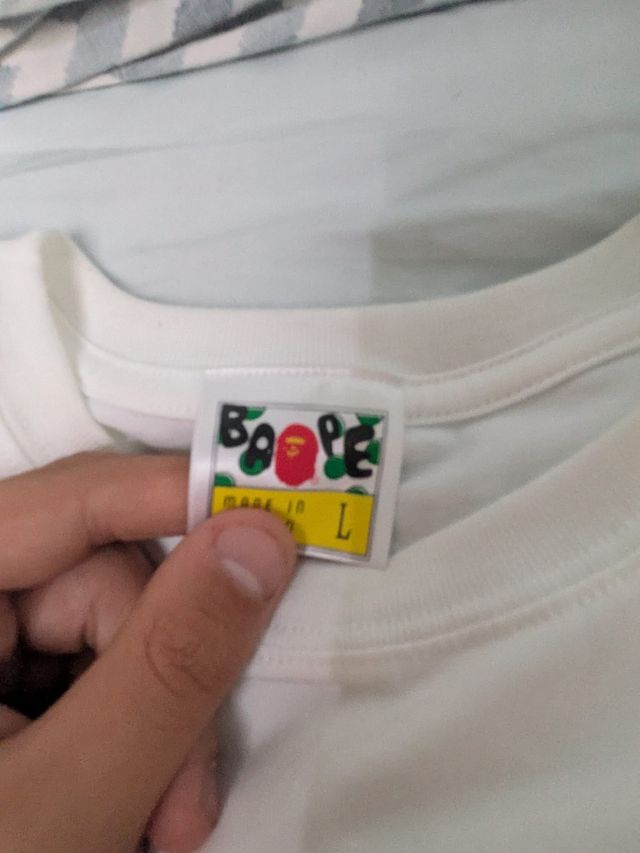 T-Shirt BAPE L Rosa/Bianca