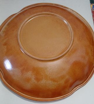 Centrotavola frutta ceramica marrone