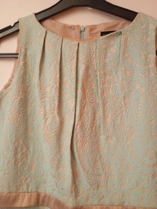 Vestido fiesta encaje menta
