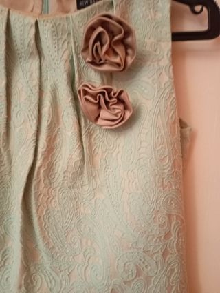 Vestido fiesta encaje menta