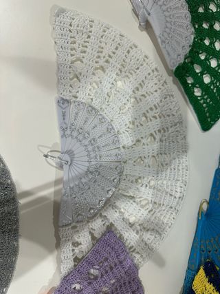 Ventagli all'uncinetto - Azzurro e Bianco