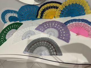 Ventagli all'uncinetto - Azzurro e Bianco