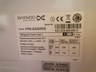 Refrigerador Daewoo FPN-X22D5VS
