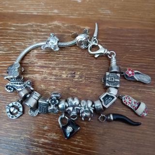 Pulsera charms Baccio plata multicolor
