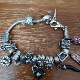 Pulsera charms Baccio plata multicolor