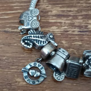 Pulsera charms Baccio plata multicolor