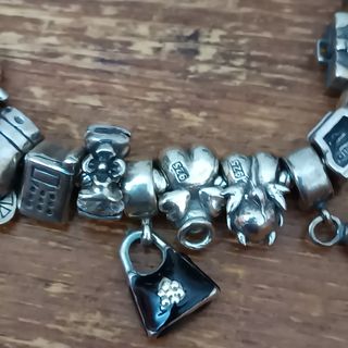 Pulsera charms Baccio plata multicolor