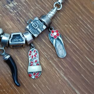 Pulsera charms Baccio plata multicolor