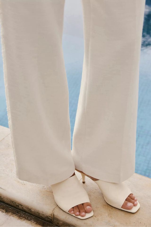 Sandalias mules piel Zara