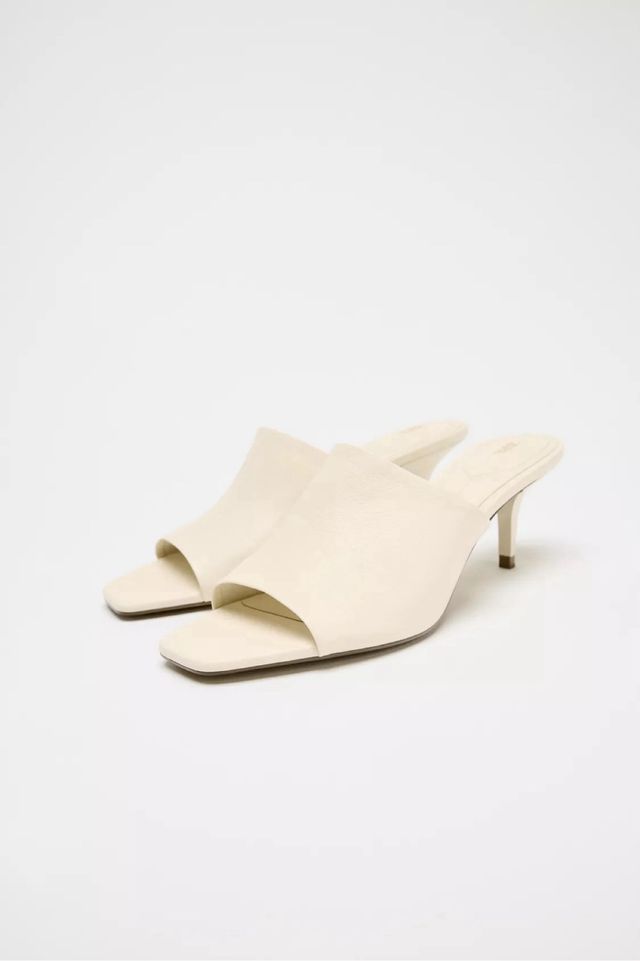 Sandalias mules piel Zara