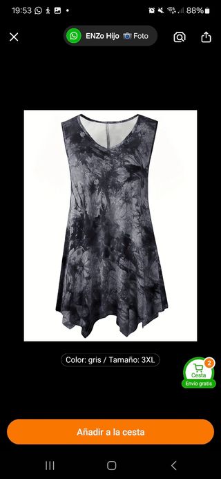 Blusa gris - 3XL