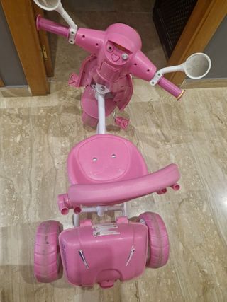 Moto triciclo infantil rosa
