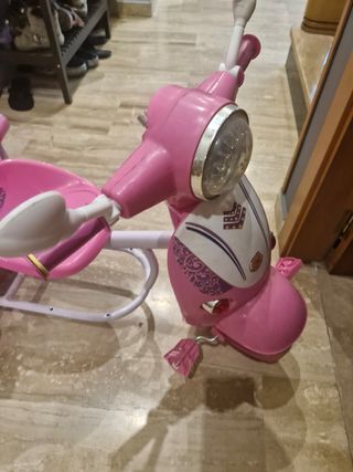 Moto triciclo infantil rosa