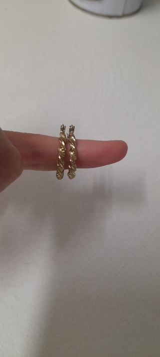 Orecchini oro - Metallo lavorato