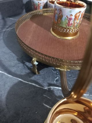 Servizio caffè vintage oro-porcellana
