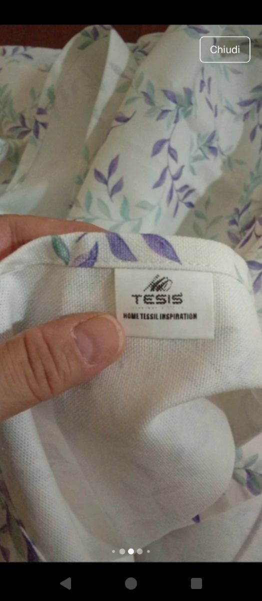 Tovaglia  cotone viola-bianca Tesis 100% cotone