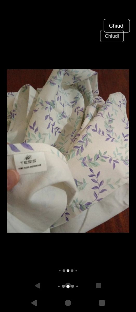 Tovaglia  cotone viola-bianca Tesis 100% cotone