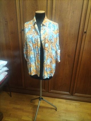 Camicetta Paisley Blu e Oro
