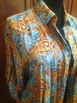 Camicetta Paisley Blu e Oro