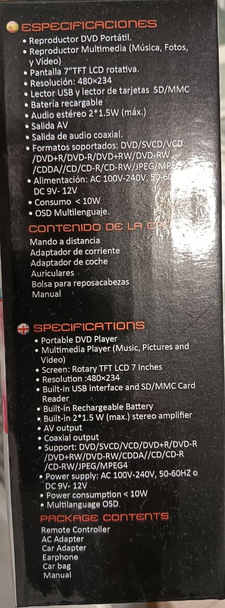 Reproductor DVD Portátil NPC