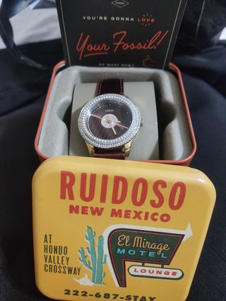 Reloj Fossil marrón-dorado Para dama
