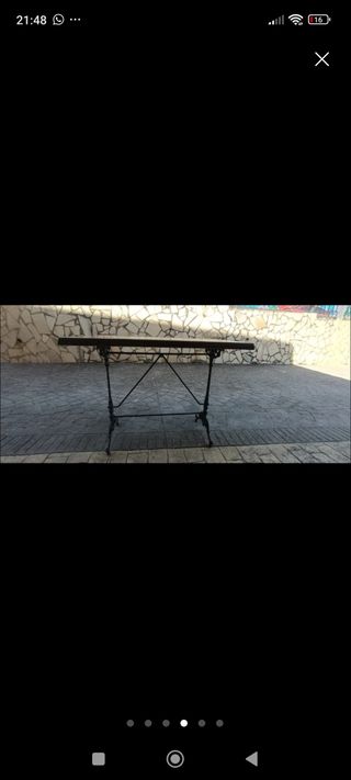 Mesa metal jardín - negra