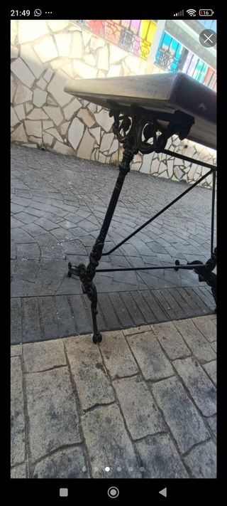 Mesa metal jardín - negra
