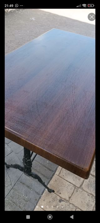 Mesa metal jardín - negra