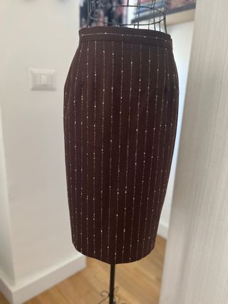 Gonna vintage Miss V. Valentino marrone