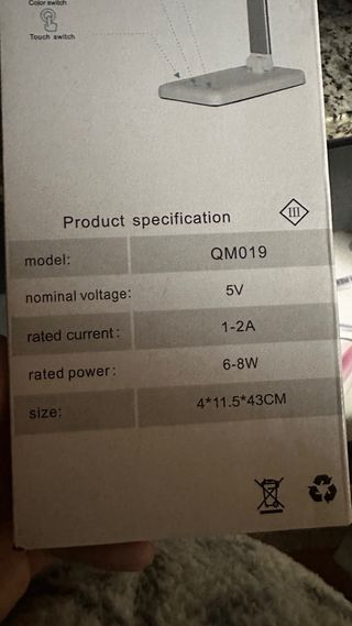 Lampara LED escritorio aluminio