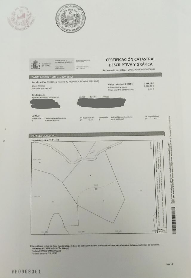 Terreno / Finca rústica Monda - Guaro